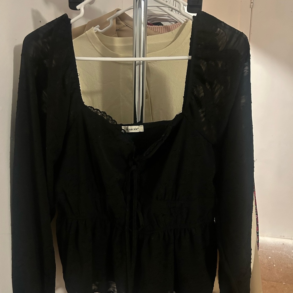 Black Lace Blouse